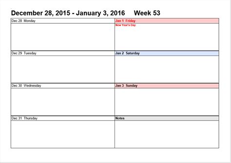 Weekly Schedule Templates - 14 Free Printable Templates