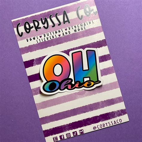 Ohio Sticker OH State Sticker State Abbreviation | Etsy