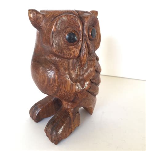 Vintage Owl Whistle, Hand Carved Wood | Chairish | Models and figurines, Wooden owl, Vintage owl