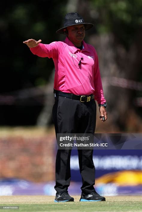 Umpire Virender Sharma signals during the ICC Women's U19 T20 World ...