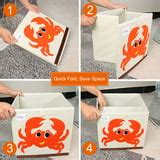 Foldable Toys Storage Bins Cartoon Cardboard Fabric Cubes 13x13x13 - Walmart.com