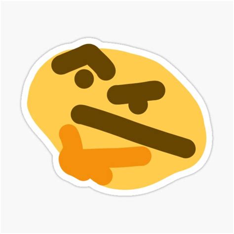 "hmm thonk emoji sticker" Sticker for Sale by ShamWowGuy11 | Redbubble