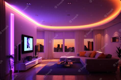 Premium AI Image | Modern living room colors lights Generate Ai