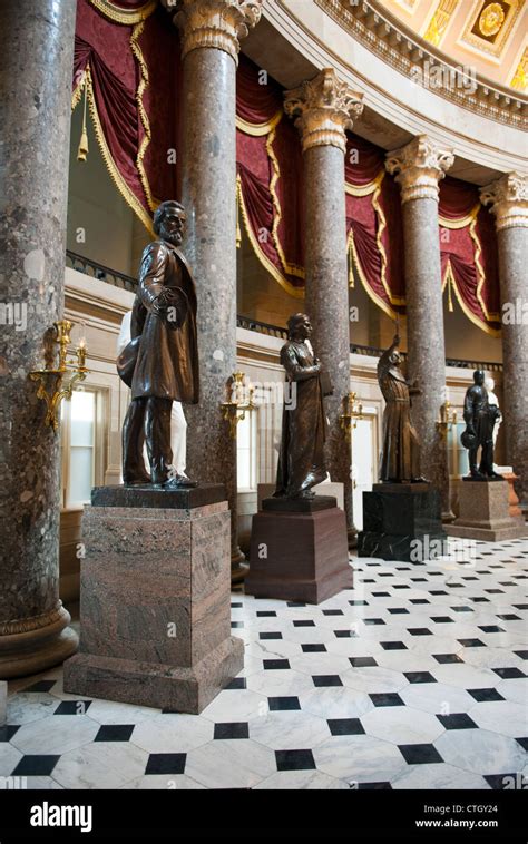 The Hall of Statues inside the US Capitol Building in Washington DC ...