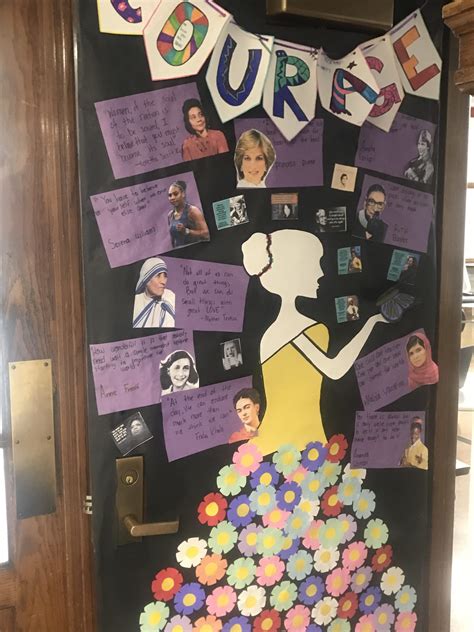 Women's History Month Door Decorations - Hiatt Middle School