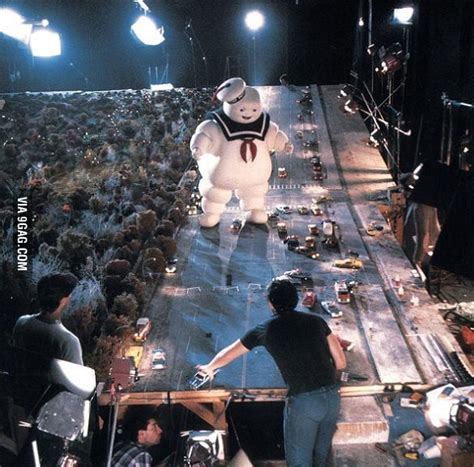 Behind the scenes picture from Ghostbusters (1984) of The Stay Puft ...