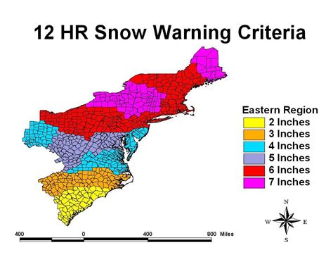 Eastern Region Winter Weather Criteria