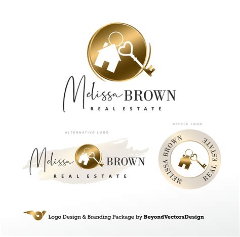 Realtor Logo Design, Realtor Branding Template, Real Estate Logo, Gold ...