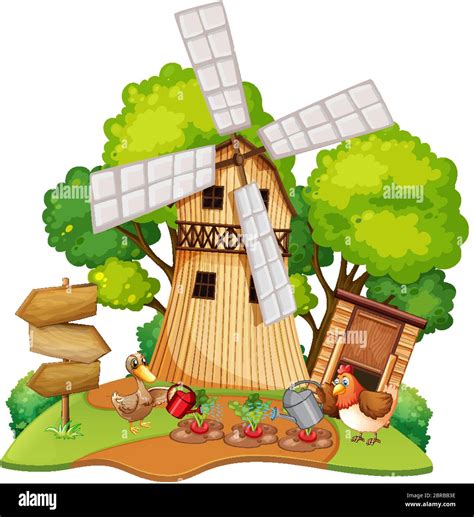 Isolated farm animal house on white background illustration Stock ...