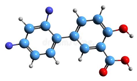 3D Image of Diflunisal Skeletal Formula Stock Illustration ...