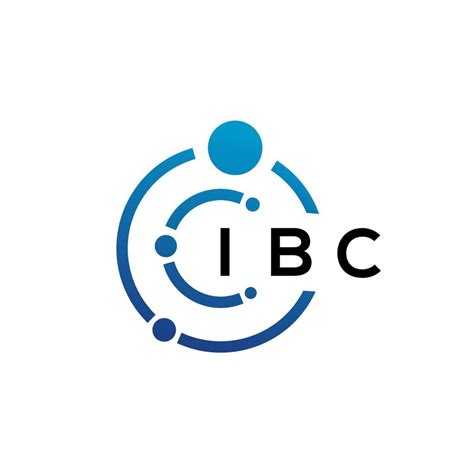 diseño de logotipo de tecnología de letras ibc sobre fondo blanco. Letra de iniciales creativas ...