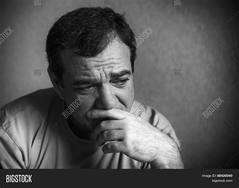 Sad Man. Black White Image & Photo (Free Trial) | Bigstock