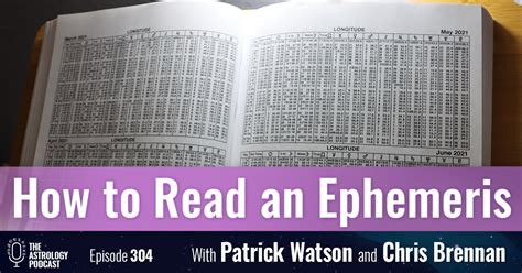 How to Read an Ephemeris - The Astrology Podcast