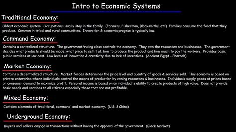 How Is A Traditional Economy A Market Economy A Command Economy And A Mixed Economy Differ? The ...