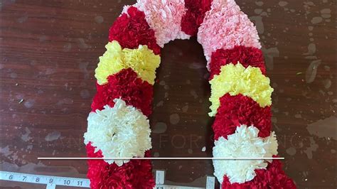 How to make a garland using carnations - YouTube