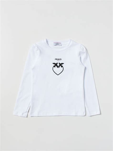 PINKO KIDS: t-shirt for girls - White | Pinko Kids t-shirt 033474 online on GIGLIO.COM