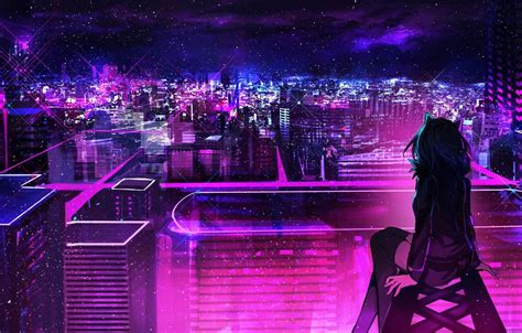 Neon City Girl Wallpapers - Wallpaper Cave