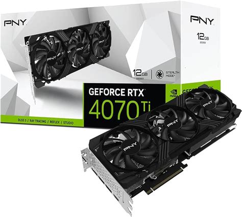 PNY NVIDIA GeForce RTX 4070 12GB GDDR6X PCI Express Graphics Card With Triple Fan And DLSS Black ...