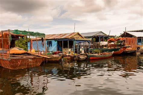 Lake Tonle Sap, Cambodia stock image. Image of pier - 102452007