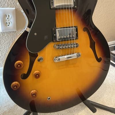 Left handed Epiphone Dot 2004 - Vintage sunburst | Reverb