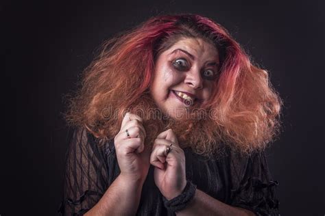 Crazy Horror Woman Screaming Stock Photo - Image of dress, dark: 72830710