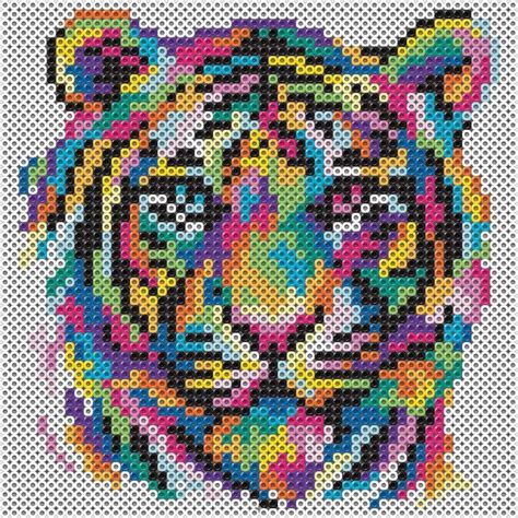 Perler® Beads Rainbow Tiger Beading Kit | Hamapärlor, Pärlmönster, Pärlor