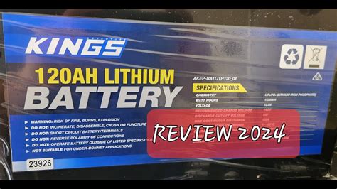 KINGS 120AH LITHIUM BATTERY REVIEW - YouTube