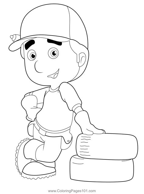 Handy Manny Style Coloring Page for Kids - Free Handy Manny Printable Coloring Pages Online for ...