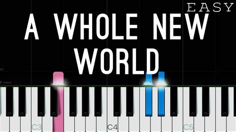 A Whole New World - Aladdin | EASY Piano Tutorial - YouTube