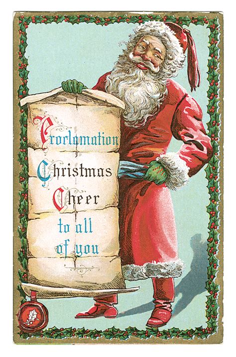 Christmas Greetings With Vintage Santa Claus Postcards - Free Downloads ...