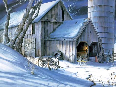 Winter Farm Wallpaper - WallpaperSafari