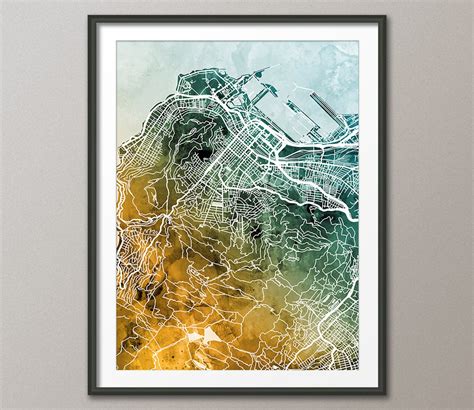 Cape Town Map Cape Town South Africa City Map Art Print - Etsy