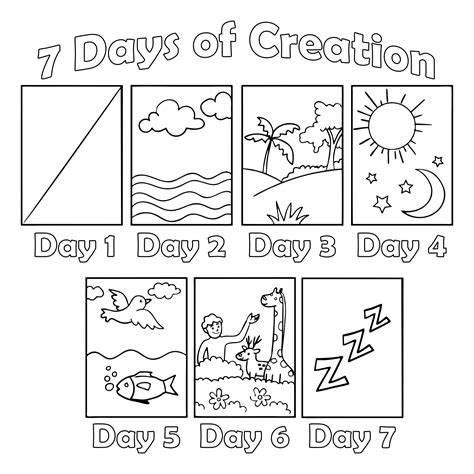 7 Days Of Creation Printables - Printable Word Searches