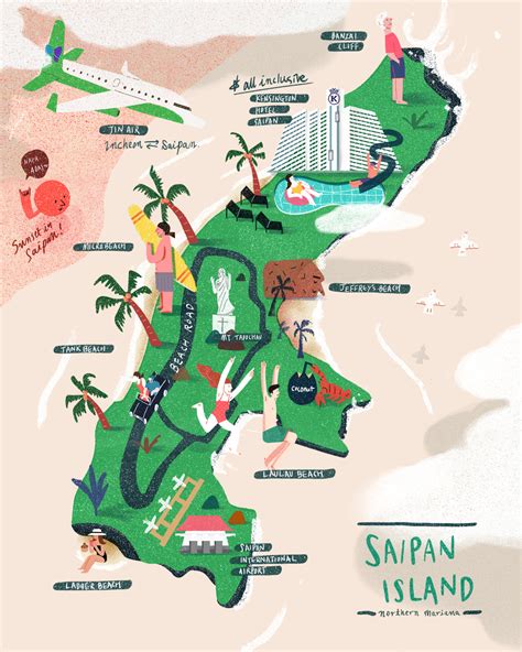 Saipan Tourist Map