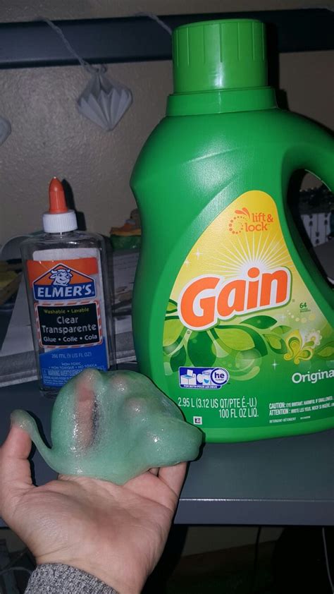 Clear slime with gain! Be sure to wash your hands after playing with the chemicals | Clear slime ...