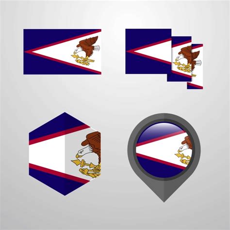 American Flag Design Vector Hd PNG Images, American Samoa Flag Design ...