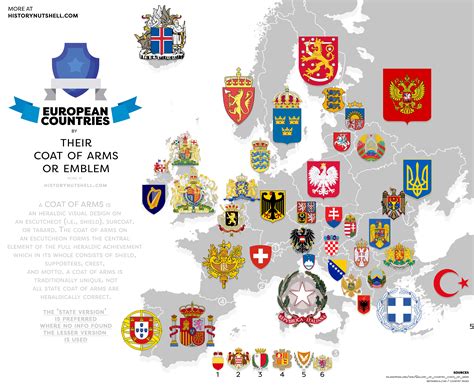 Coat of Arms or Emblem by European Country [8582 × 6999] : r/MapPorn