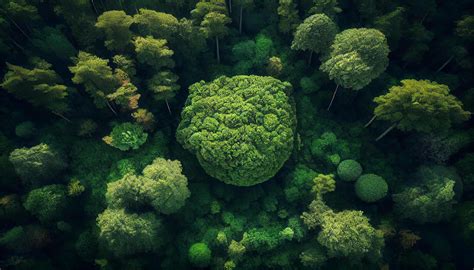 Abstract green forest growth in futuristic design generated by AI ...