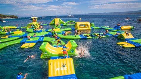 An inflatable playground is opening on Lake Michigan