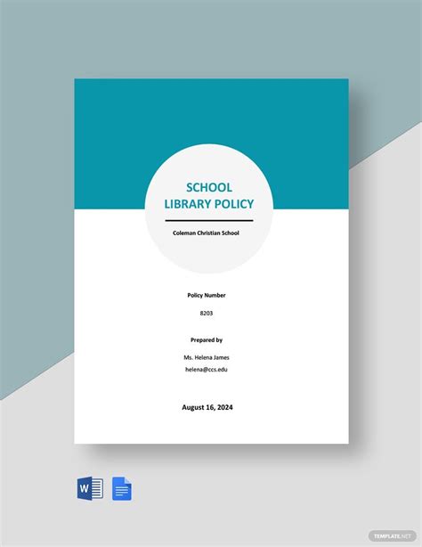 School Library Policy Template in Word, Google Docs - Download | Template.net