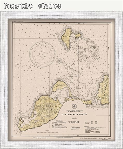 CUTTYHUNK ISLAND HARBOR, Massachusetts - Nautical Chart published in 1939