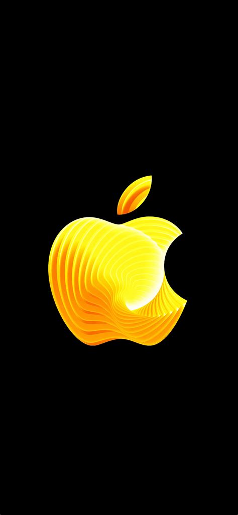 Gold Apple Logo Backgroud [1125x2436] 87.7% : Amoledbackgrounds