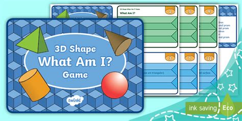 👉 3D Shape What Am I? Game (teacher made)