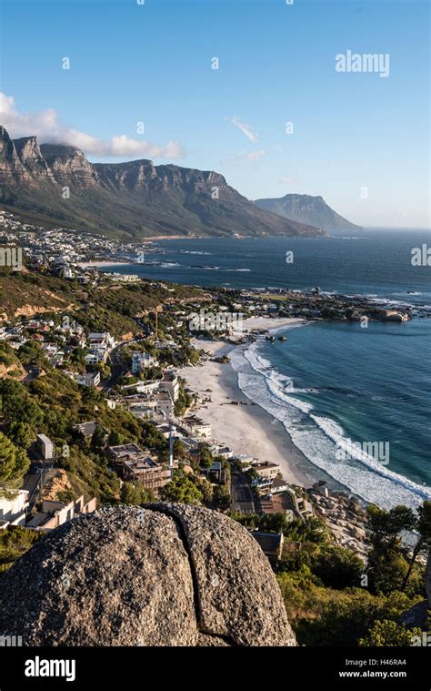 Evening Mood, Clifton Beach, Bantry Bay, Cape Town, Western Cape, South Africa, Africa Stock ...