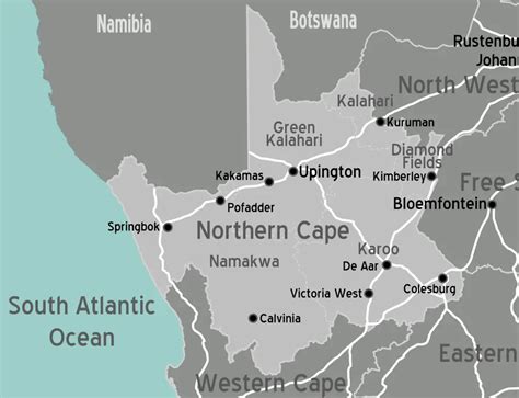 South Africa Northern Cape Map - MapSof.net