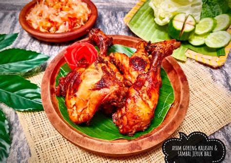 Resep Ayam Goreng Kalasan & Sambal Jeruk Bali oleh fransiska arie - Cookpad