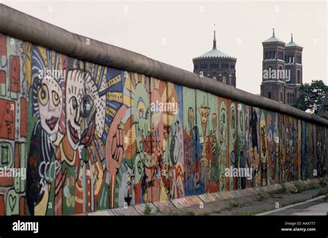 European History. The historical Berlin Wall in West Berlin in Stock ...