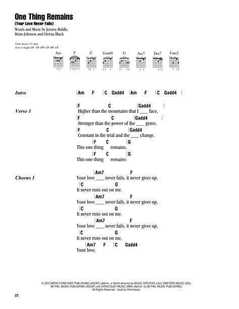 One Thing Remains (Your Love Never Fails) by Passion - Guitar Chords/Lyrics - Guitar Instructor