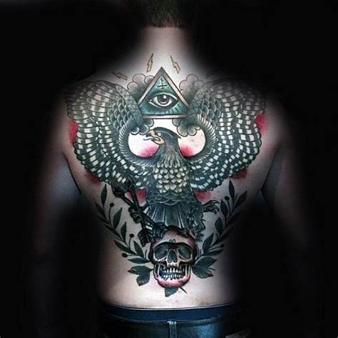 40 Skull Back Tattoo Designs For Men - Masculine Ink Ideas