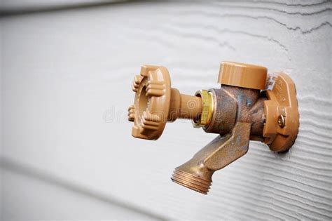 Outside water spigot stock photo. Image of household, brown - 8387674